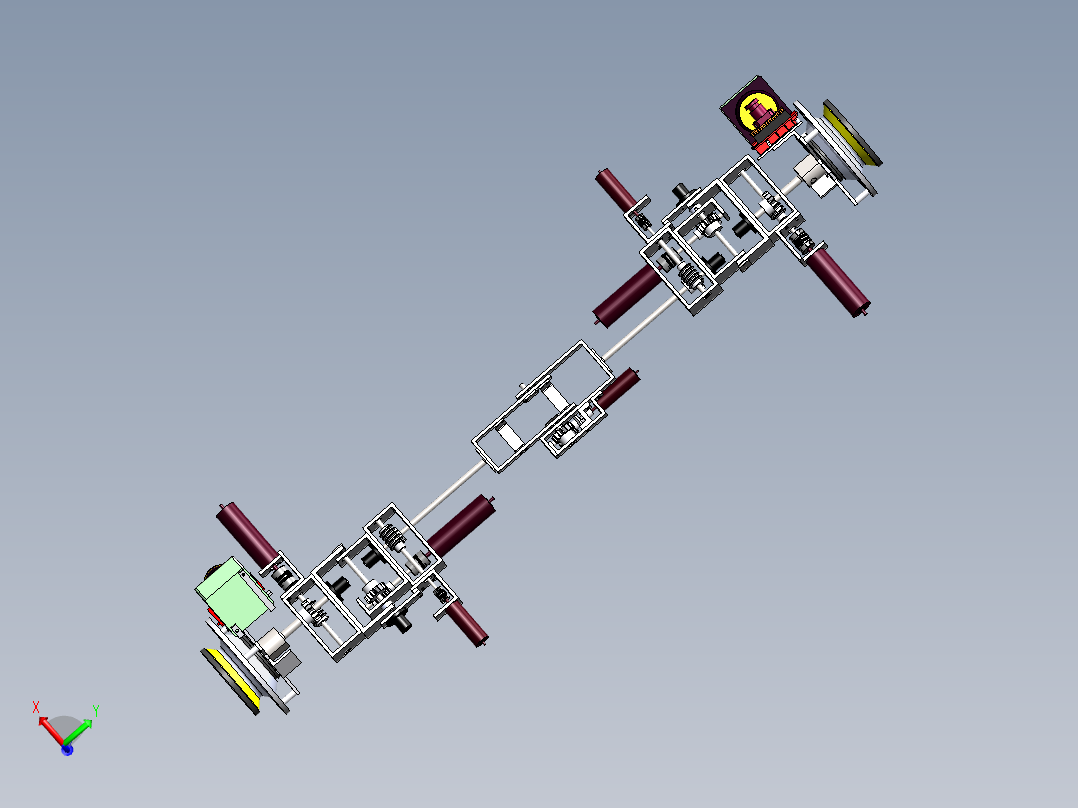 爬墙吸盘机器人三维建模图纸 SOLIDWORKS设计 单个sldprt文件主视图