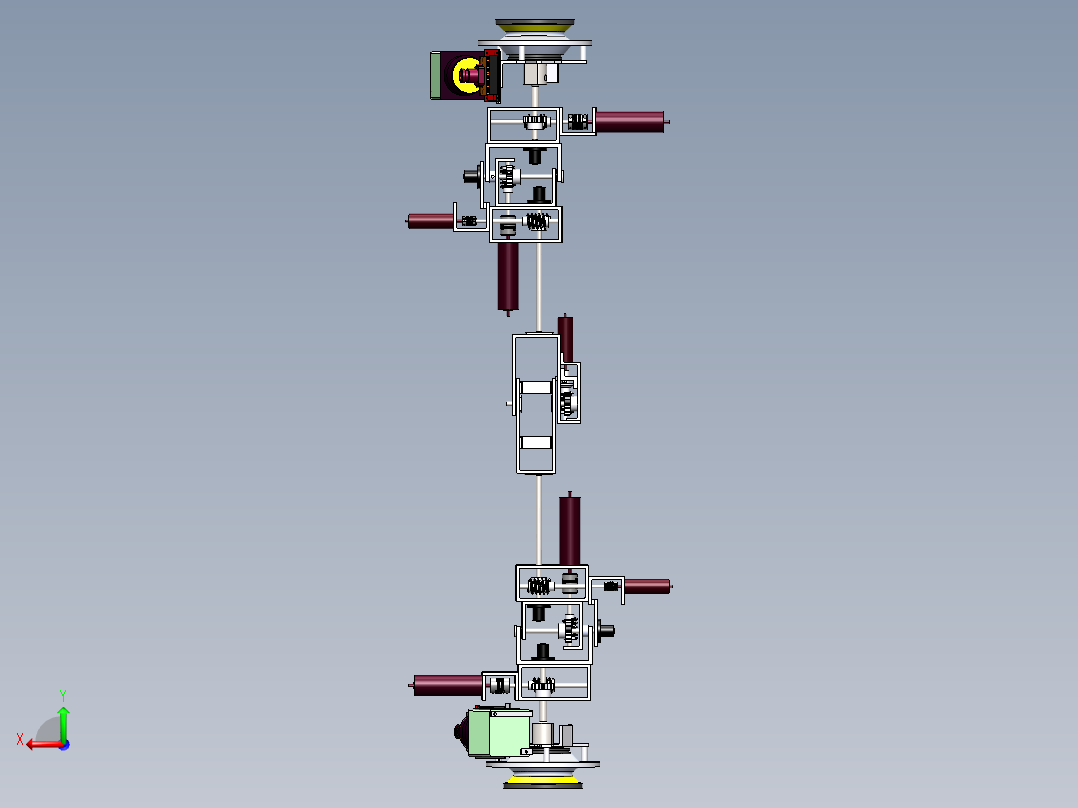 爬墙吸盘机器人三维建模图纸 SOLIDWORKS设计 单个sldprt文件后视图