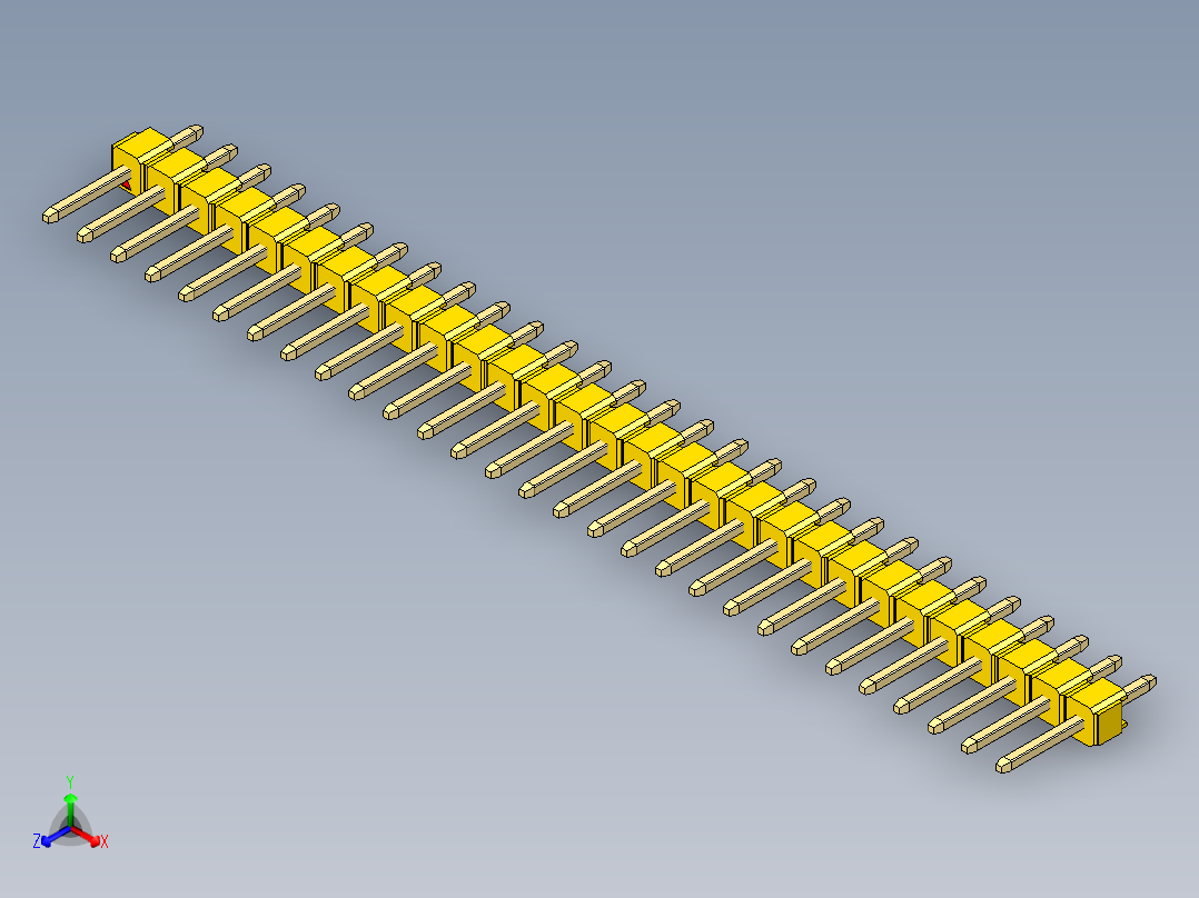 彩色公头100mil（2.54mm）系列-DS1021_yellow_1x29p_100mil_Type1_rev1.0