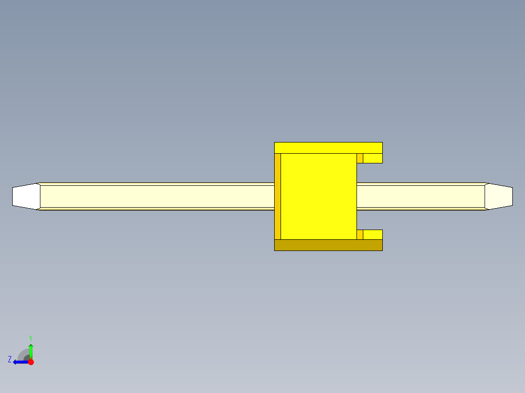 彩色公头100mil（2.54mm）系列-DS1021_yellow_1x29p_100mil_Type1_rev1.0右视图