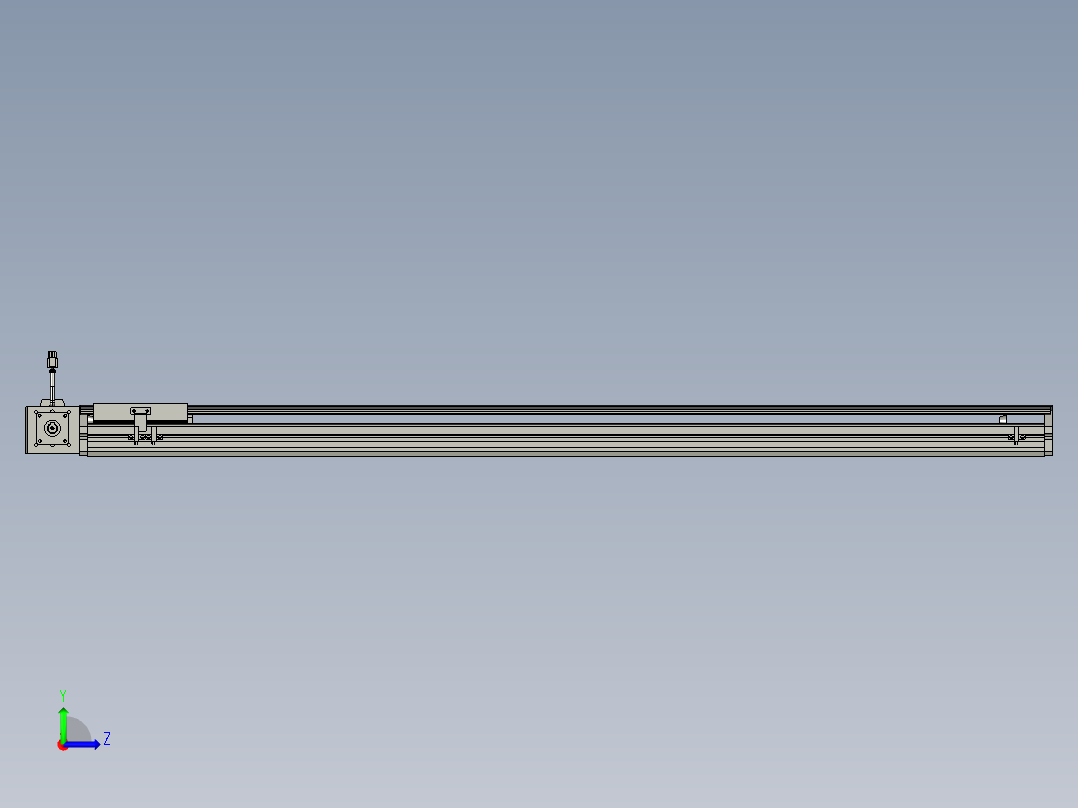 东锦同步带传动-直线滑台模组DH135B-L125-S1200-BL-P400W-C3左视图
