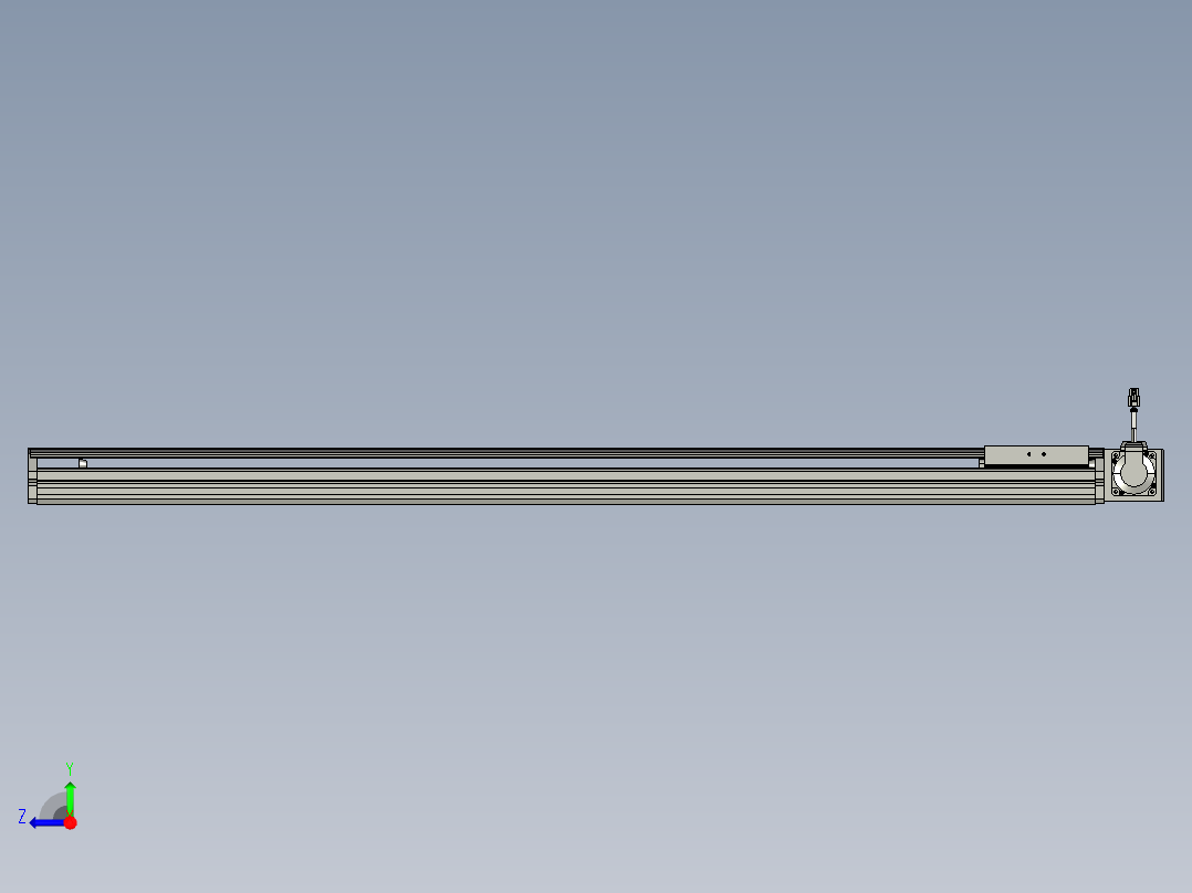 东锦同步带传动-直线滑台模组DH135B-L125-S1200-BL-P400W-C3右视图