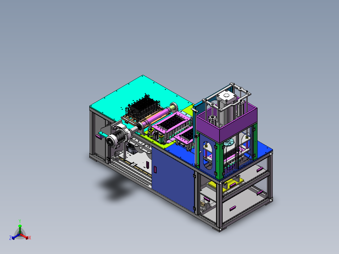 75装极片机正等轴测图