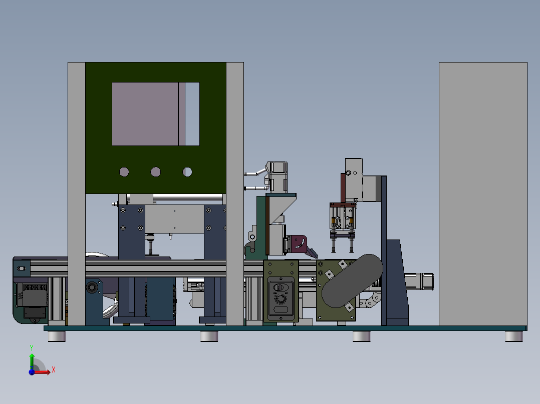 刮胶清洗机前视图
