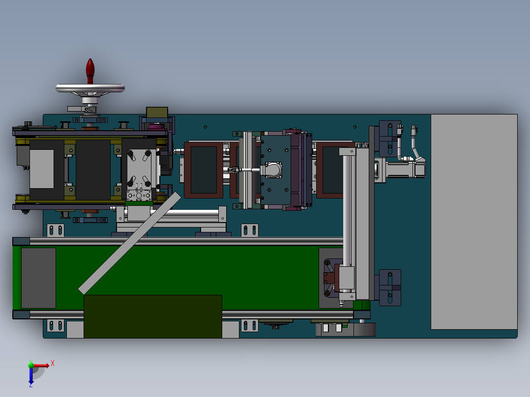 刮胶清洗机俯视图