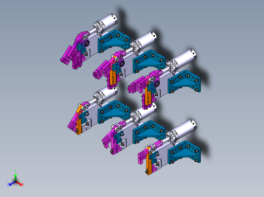 夹具气缸加紧单元标准样式