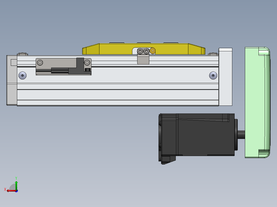 GTH内嵌丝杆全封闭GTH5-BM-100W后视图