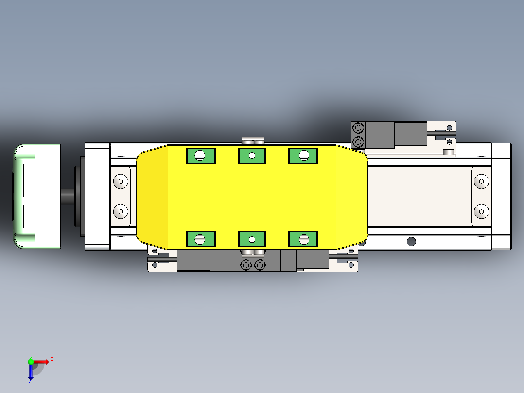 GTH内嵌丝杆全封闭GTH5-BM-100W俯视图