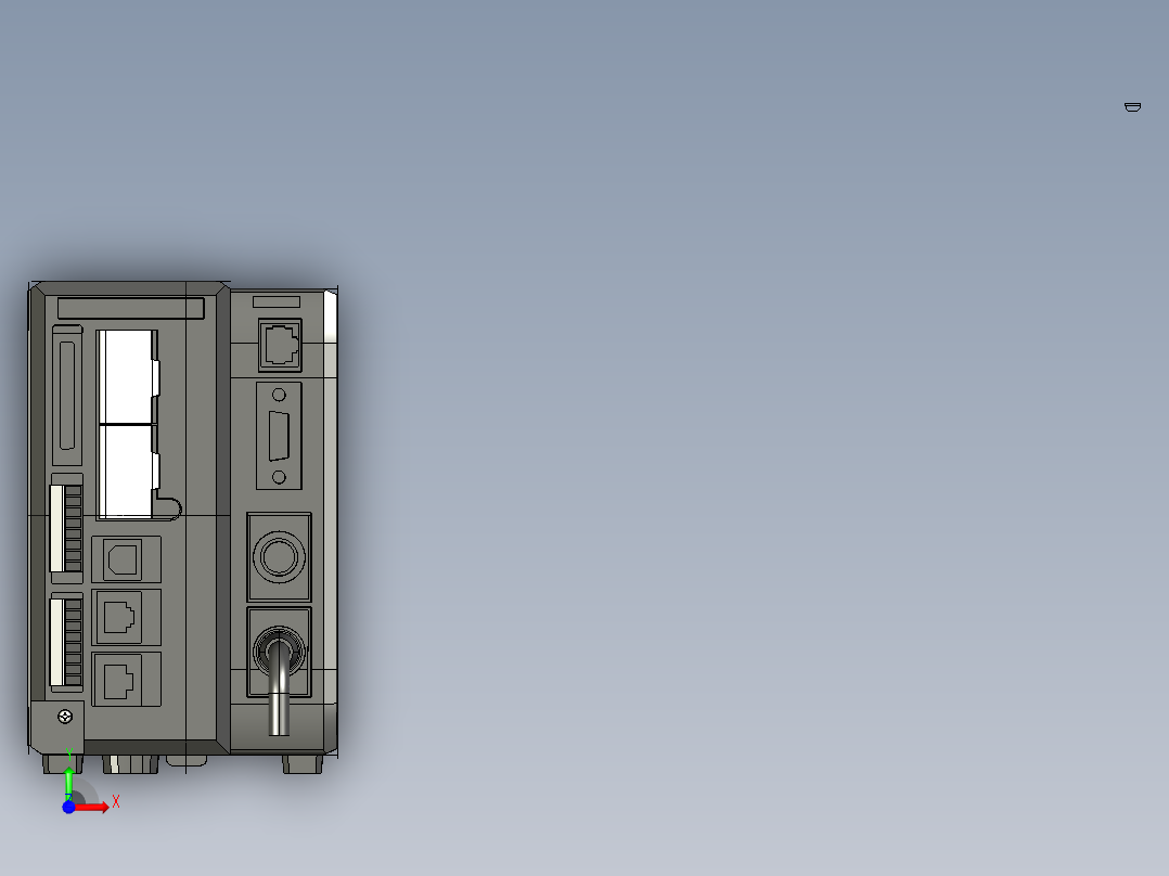 基恩士XG-7000A_7500A_2_kc图纸模型前视图