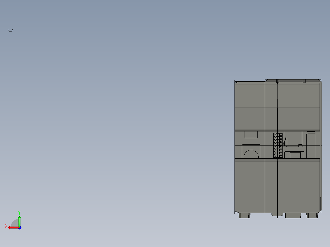 基恩士XG-7000A_7500A_2_kc图纸模型后视图