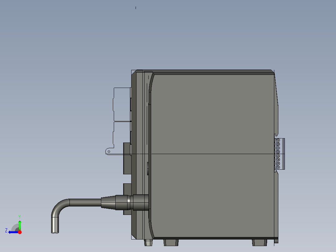基恩士XG-7000A_7500A_2_kc图纸模型右视图