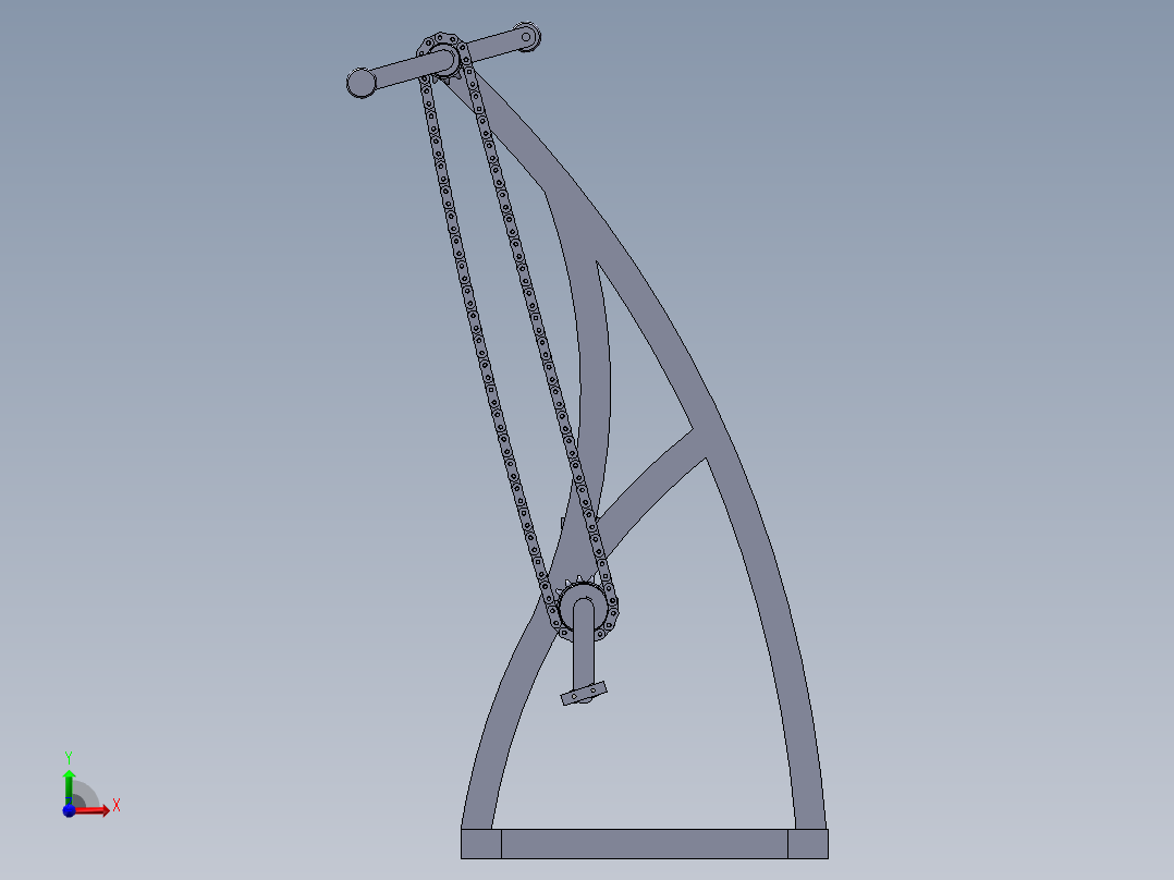 康复器材上下肢锻炼脚踏车前视图