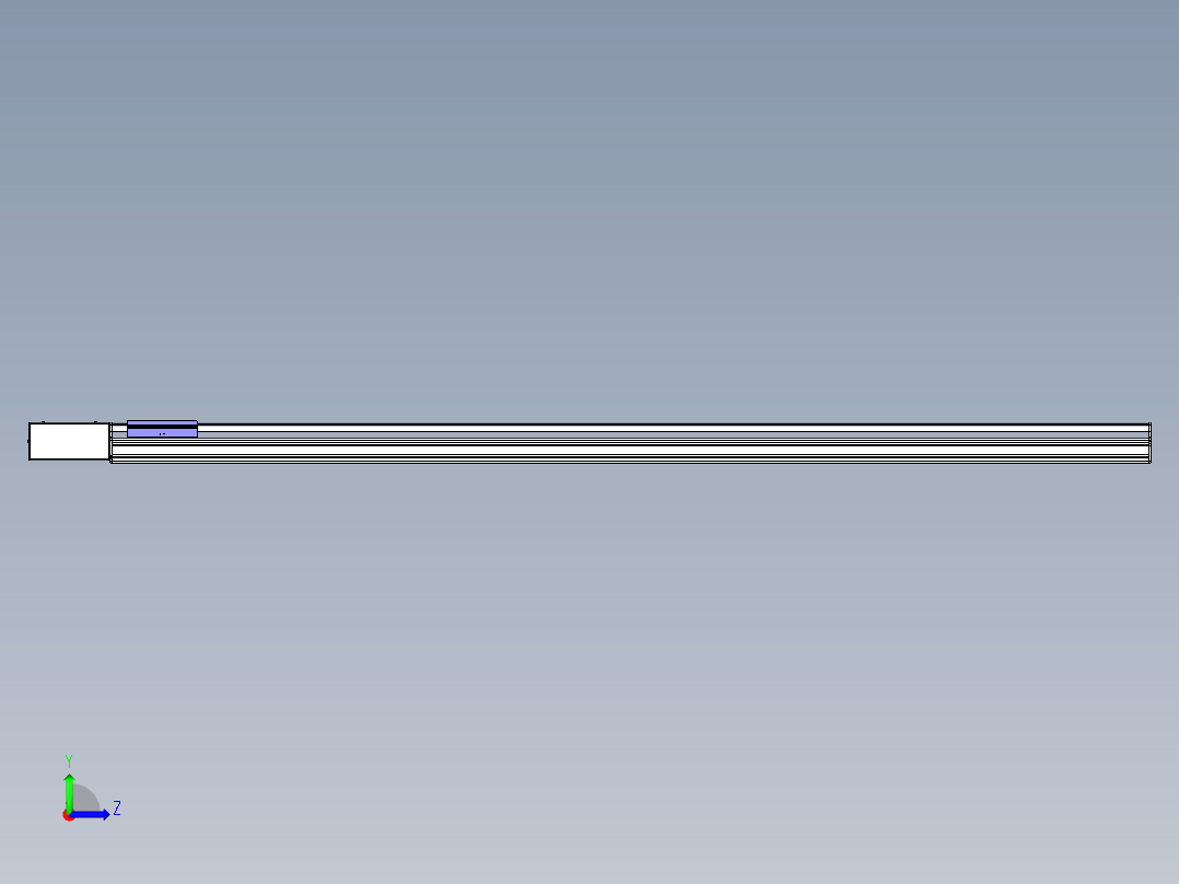 同步带滑台-半封闭B17H-L50-S2100-L-P75-D3左视图