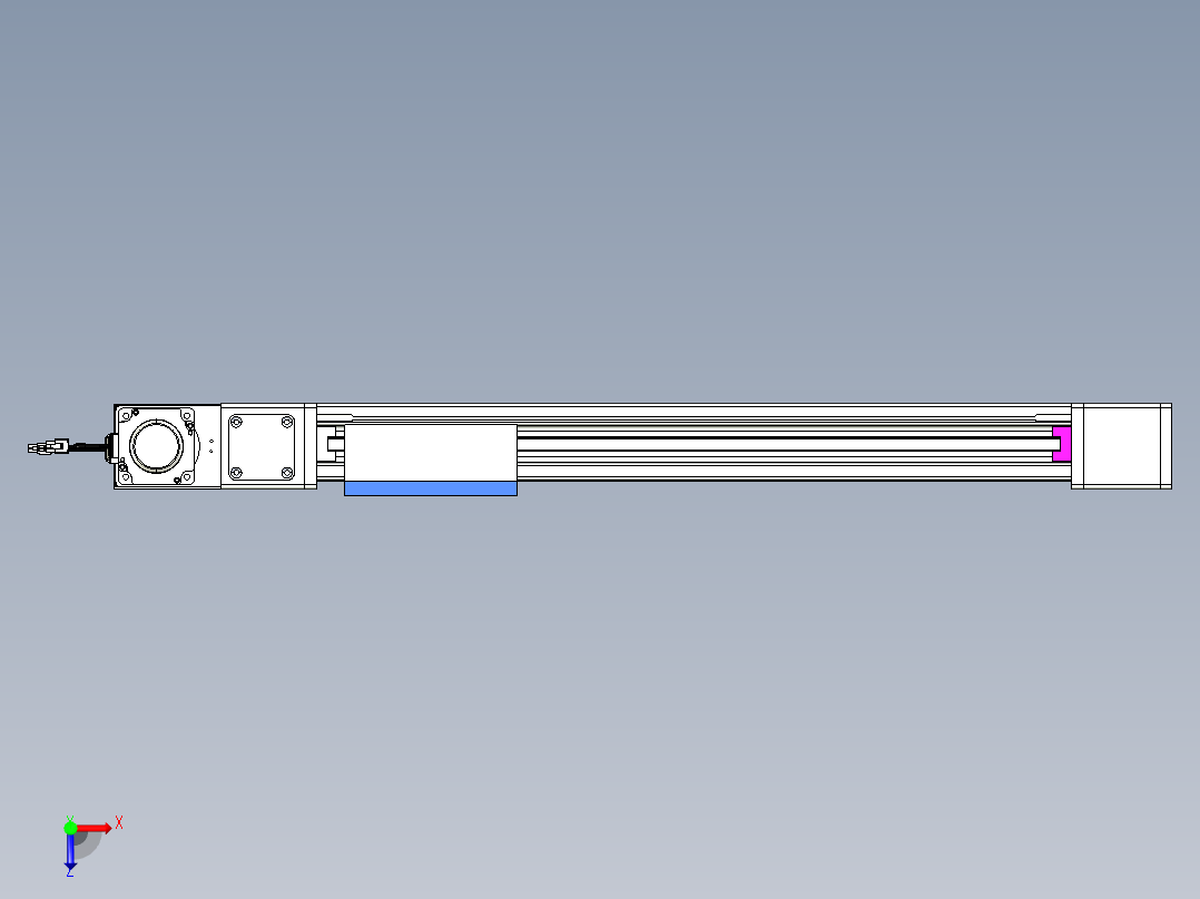 威洛博LB.GB同步带传动--欧规系列GB8-L96-S550-BL-P75俯视图