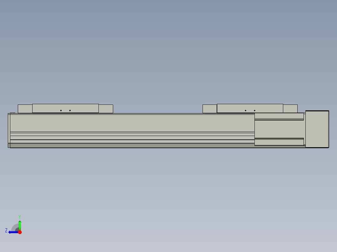 直线模组LHC17-S400-R设计图纸右视图