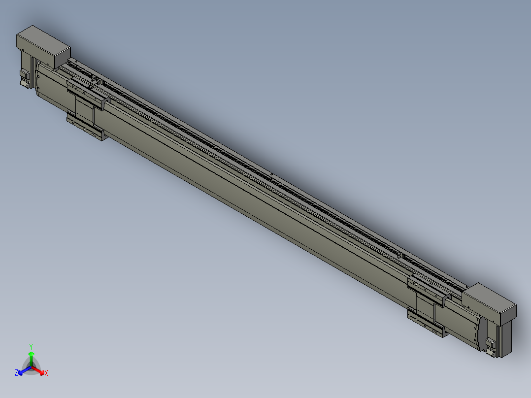 威洛博双电机滑台-VBF14S2-L50-S1200-BLR-P40-C6正等轴测图