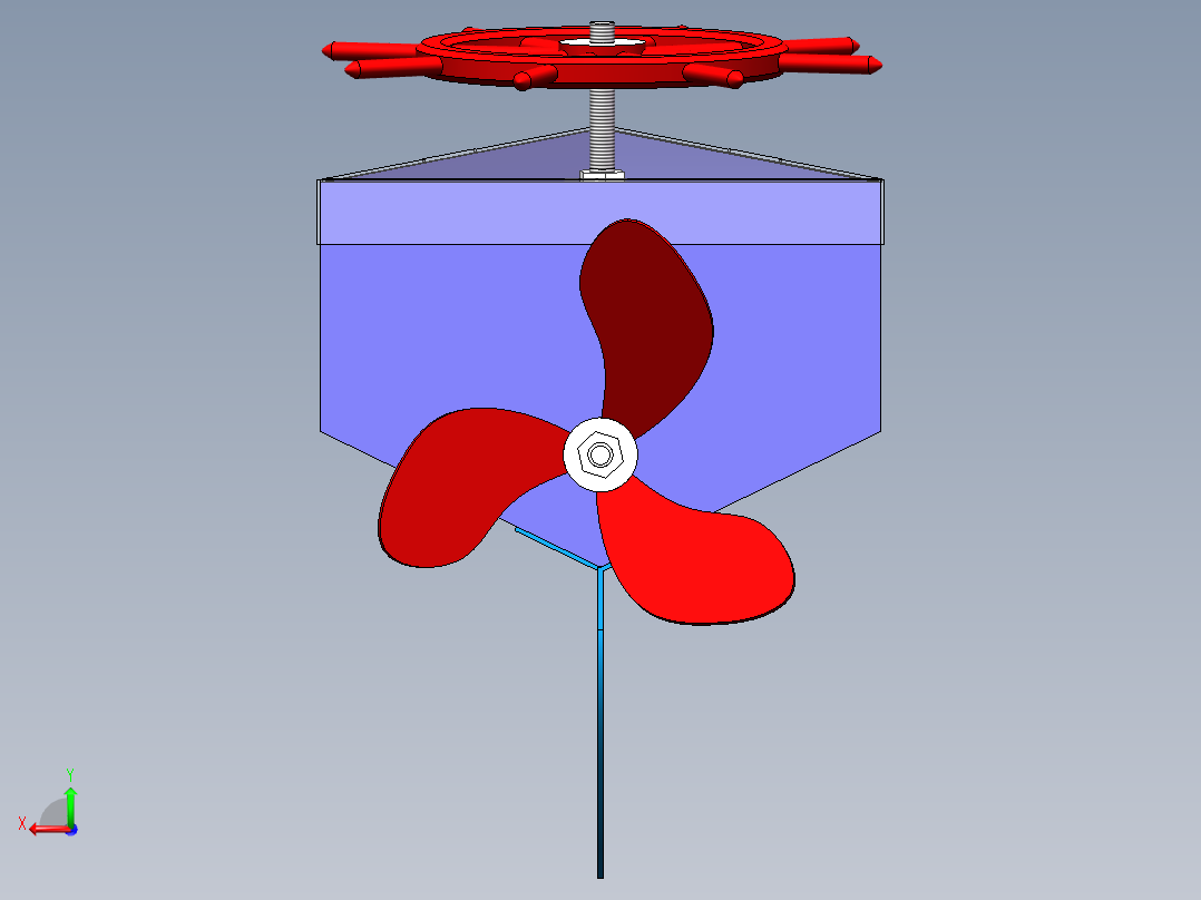 电动小船后视图