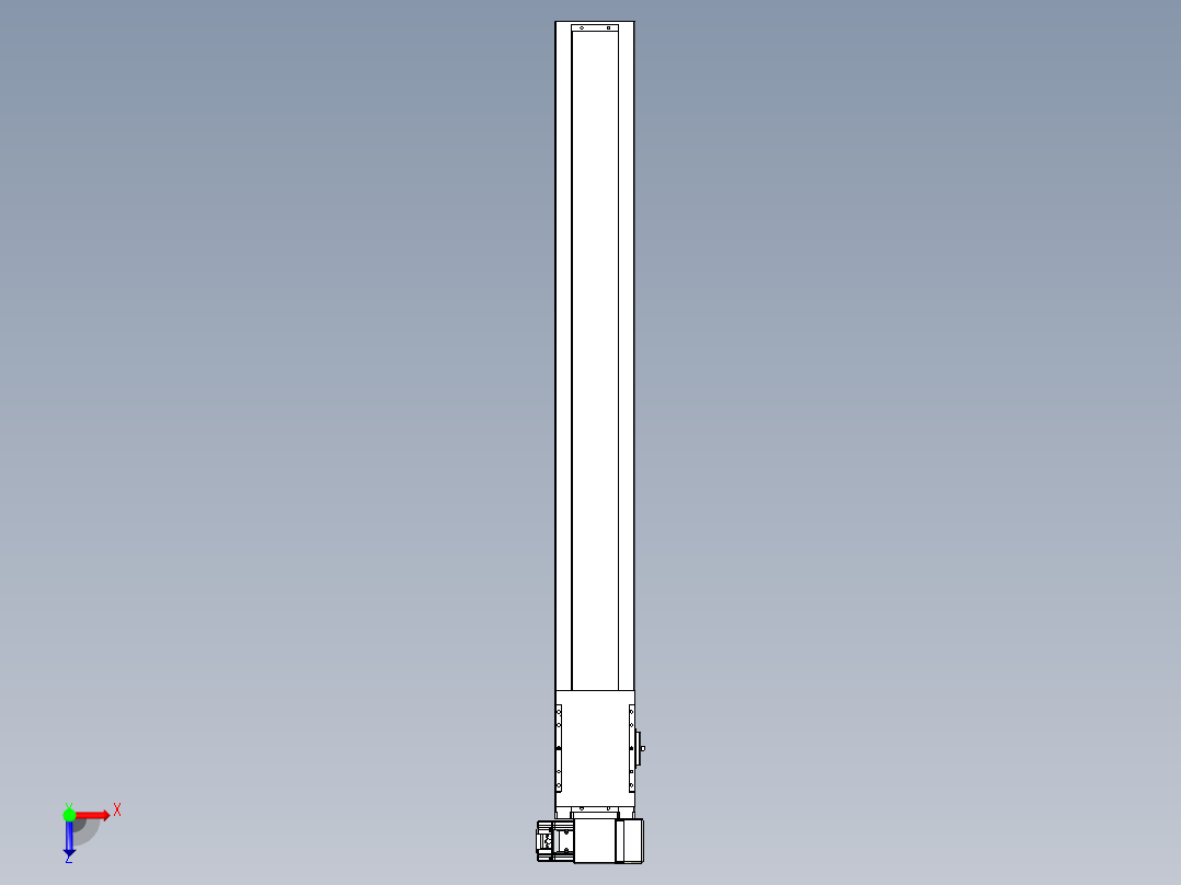 同步带全封闭直线模组TPA-HCB-120D-90-L950-RP-C-P40-N3俯视图