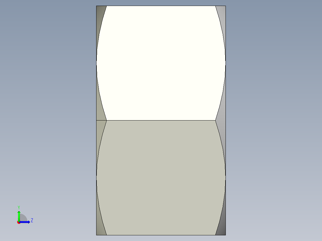 DIN 934 螺母-M22 Nut.STEP左视图