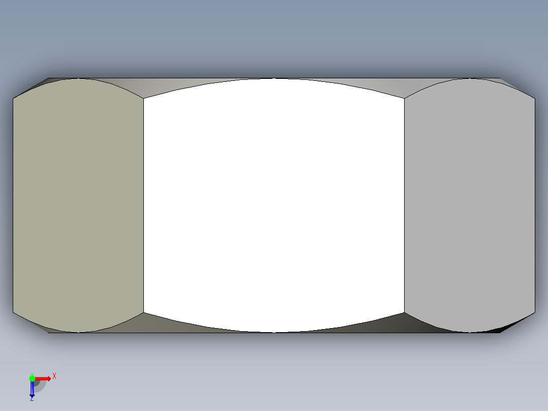 DIN 934 螺母-M22 Nut.STEP俯视图