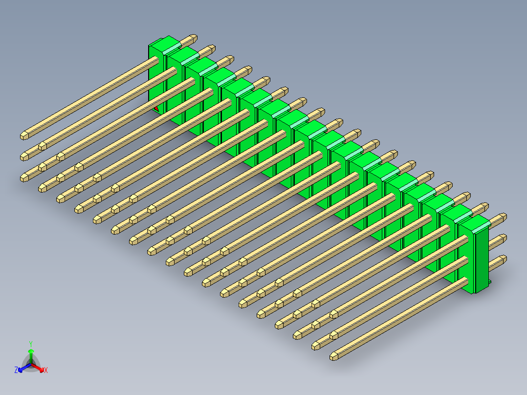 彩色公头100mil（2.54mm）系列-DS1021_green_3x18p_100mil_Type19_rev1.0
