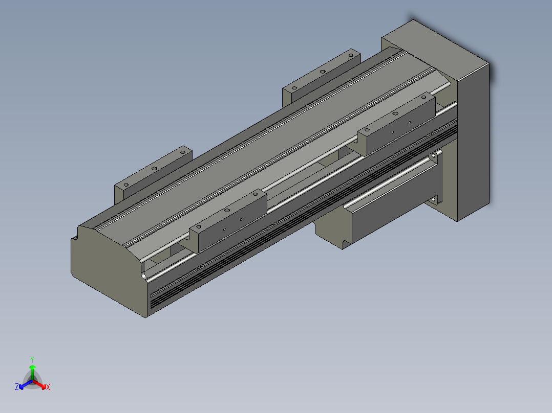直线模组LHAT10-CA-S200-D-C3设计图纸正等轴测图
