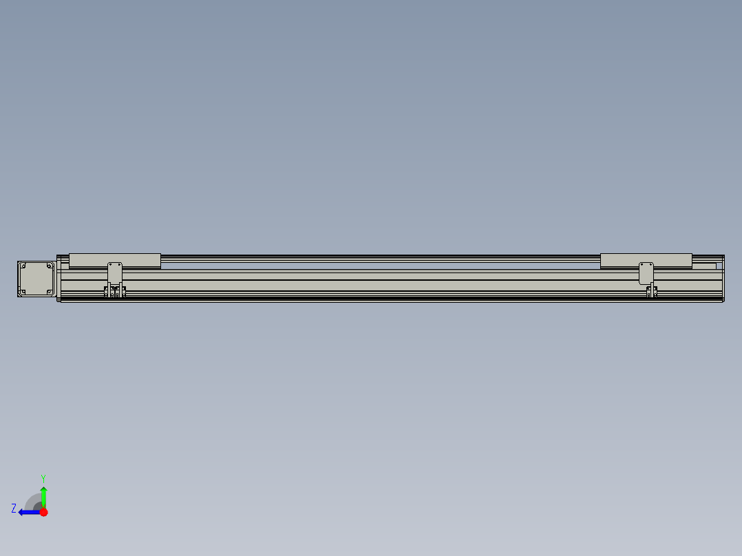 直线模组LHB21-L40-S1300-L(B)设计图纸右视图