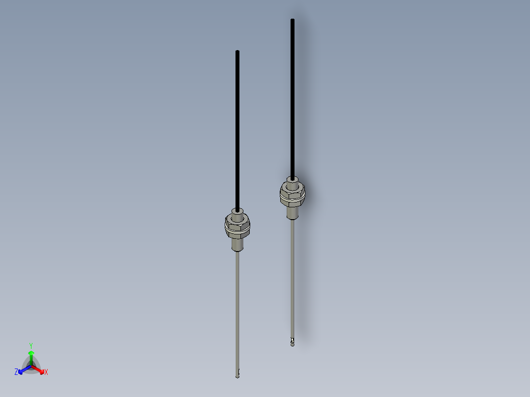 侧视光纤_对射型FT-F313-M正等轴测图