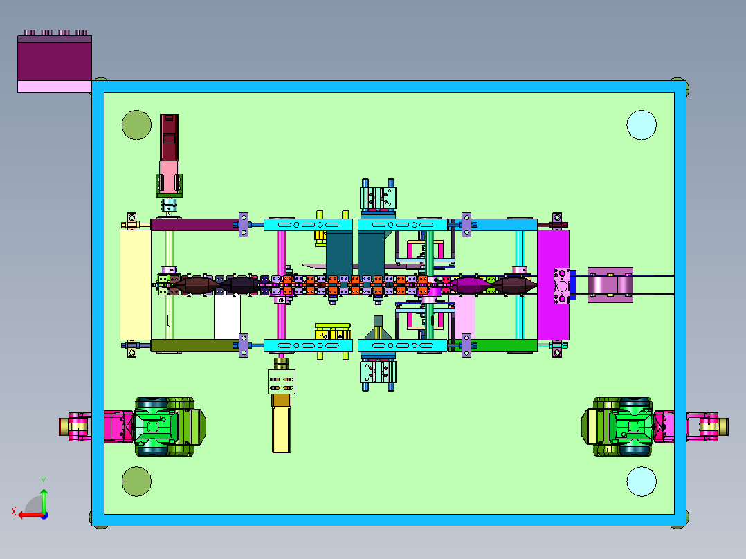全自动折叠口罩耳带打钉机后视图