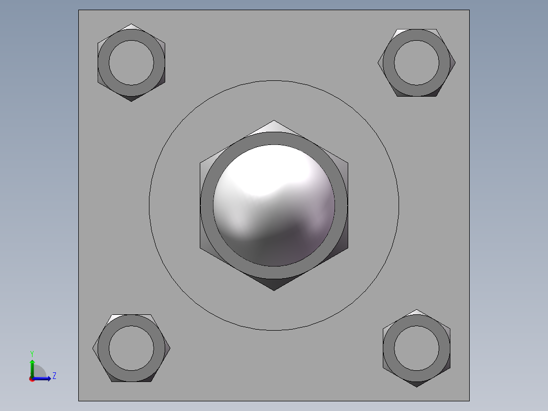 液压缸模型左视图