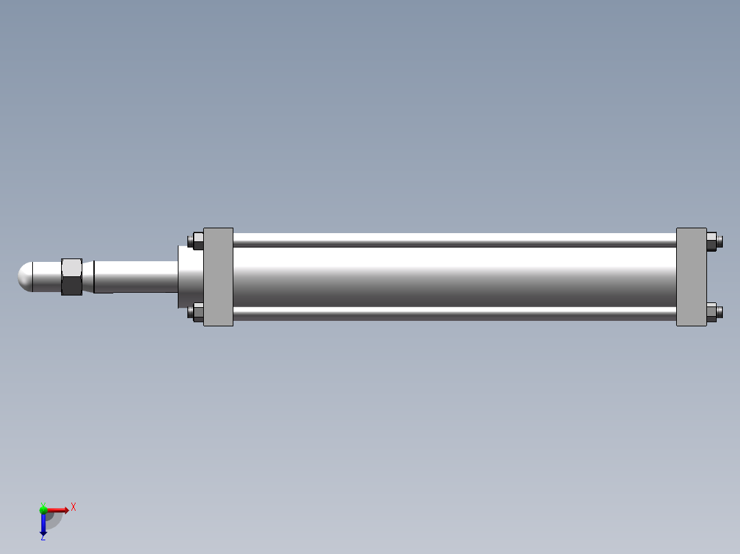 液压缸模型俯视图