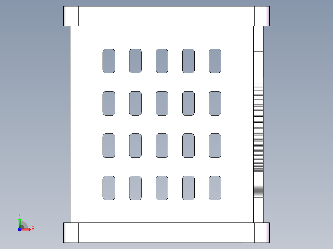 日历笔筒前视图