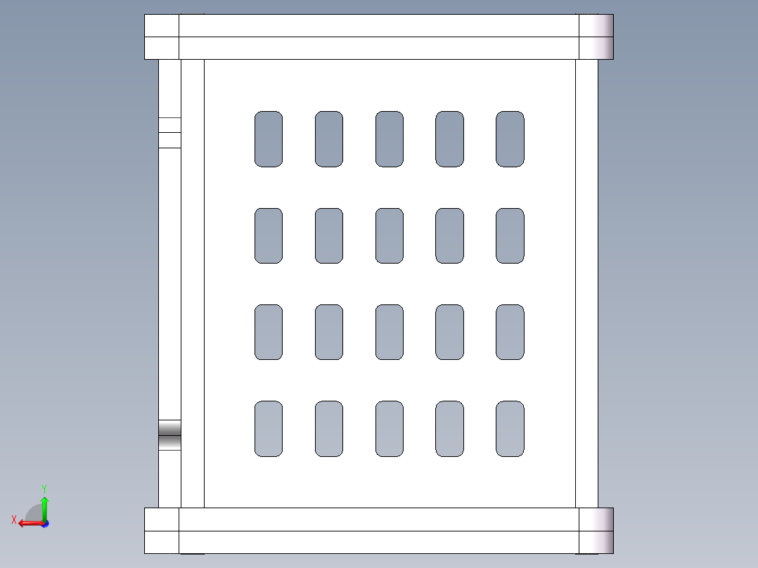 日历笔筒后视图