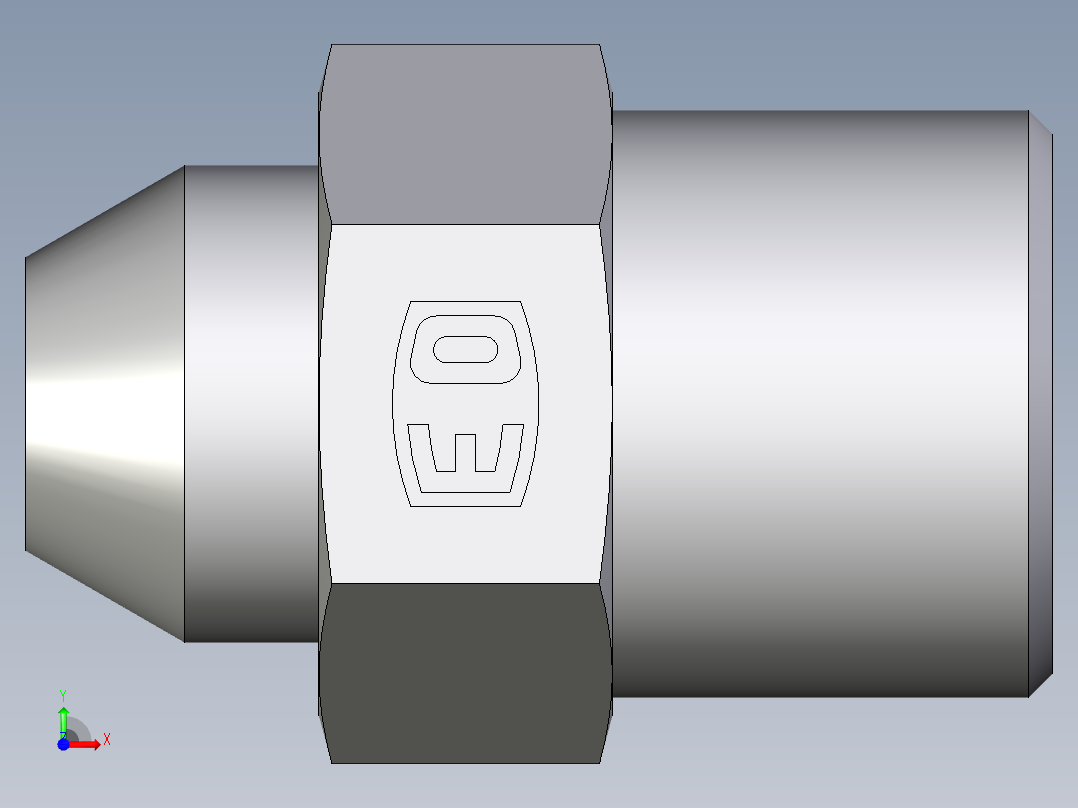 卡套式工业通用硬管接头EO_Weld_connector_AS08S71X前视图