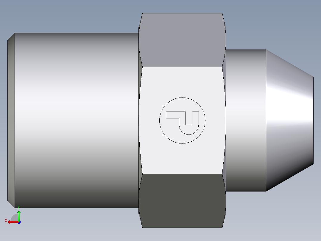 卡套式工业通用硬管接头EO_Weld_connector_AS08S71X后视图