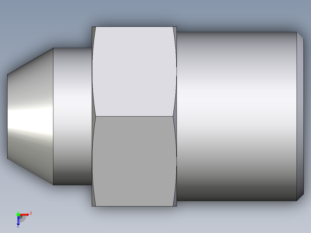 卡套式工业通用硬管接头EO_Weld_connector_AS08S71X俯视图