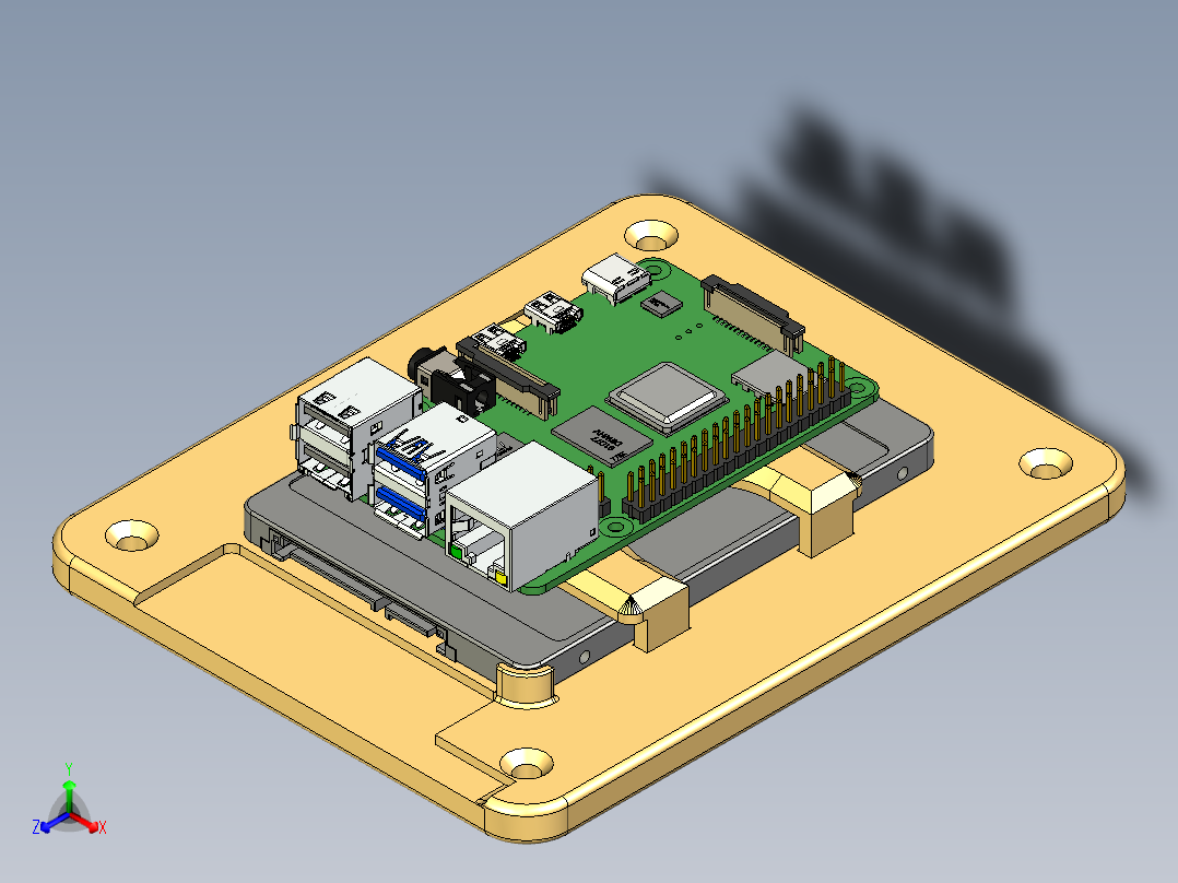 迷你USB 2正等轴测图