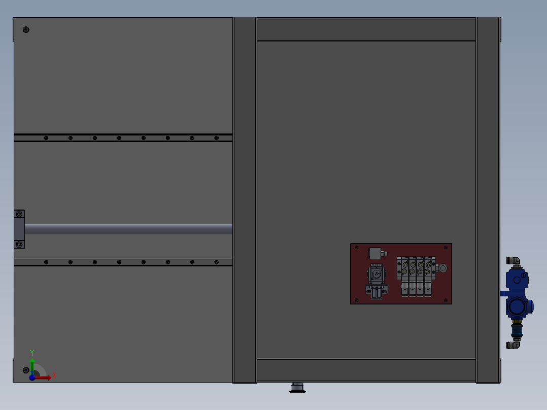 电池托架气密性自动检测装置3d模型前视图
