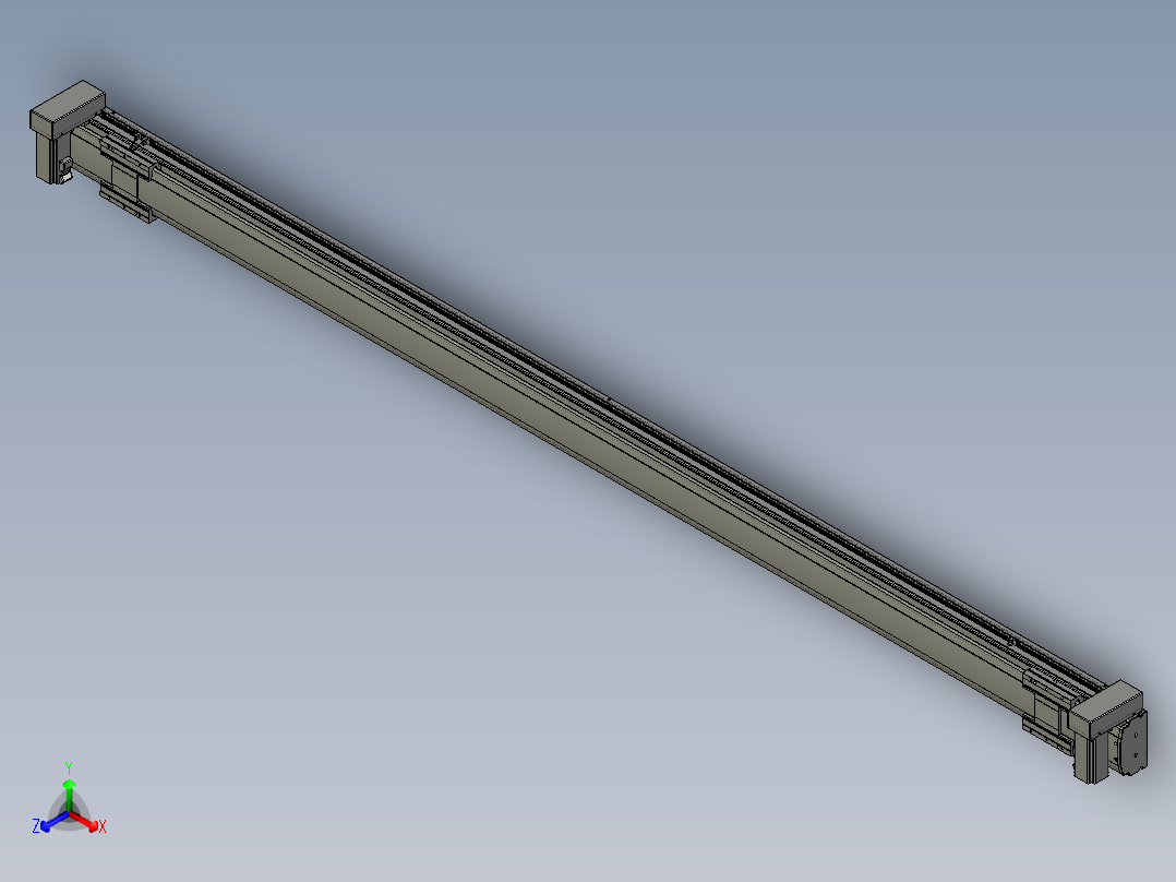 威洛博双电机滑台-VBF14S2-L50-S2500-BU-P40-C6正等轴测图