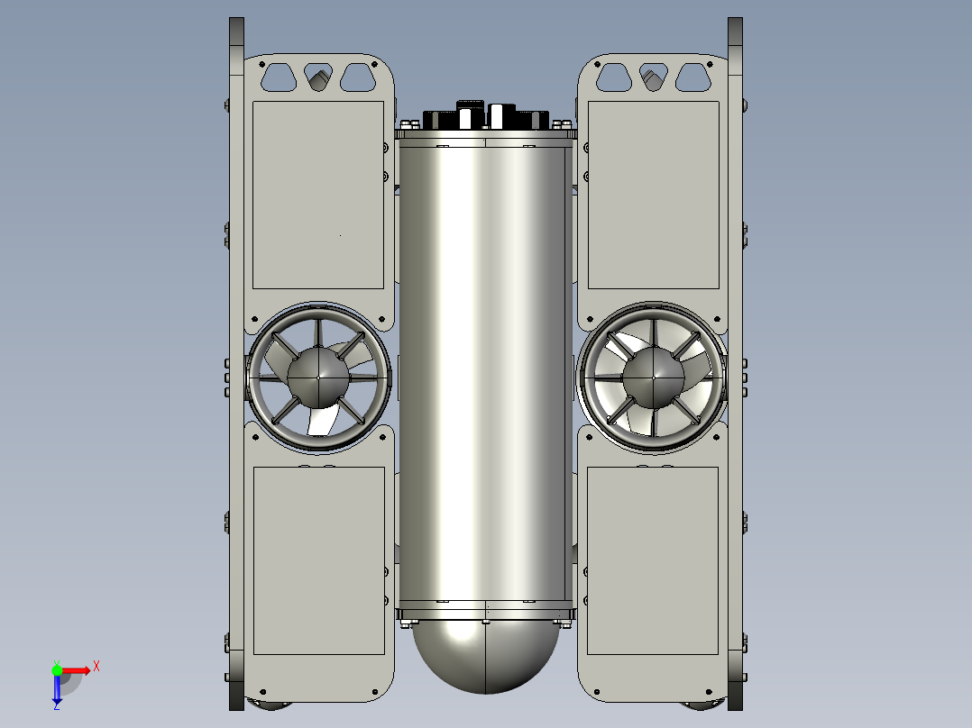 水下无人机遥控黑科技飞行器俯视图