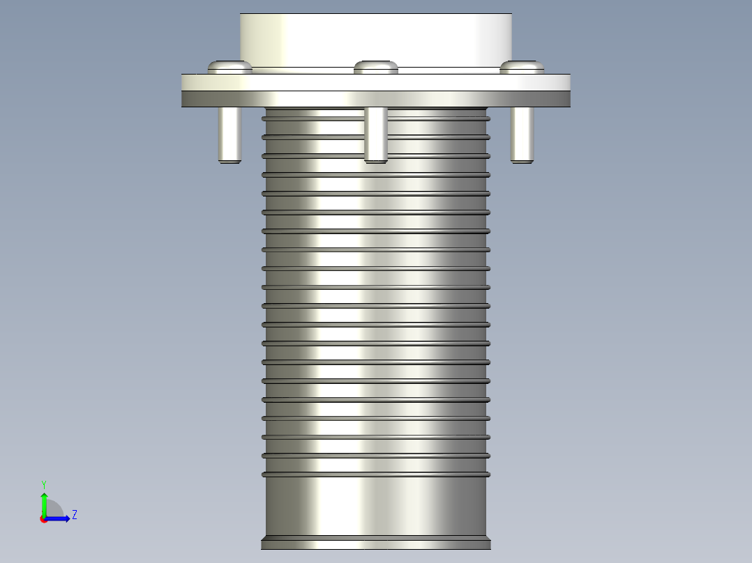 過瀘器(籃型)FRB+C-3D多系列多零件图纸模型左视图