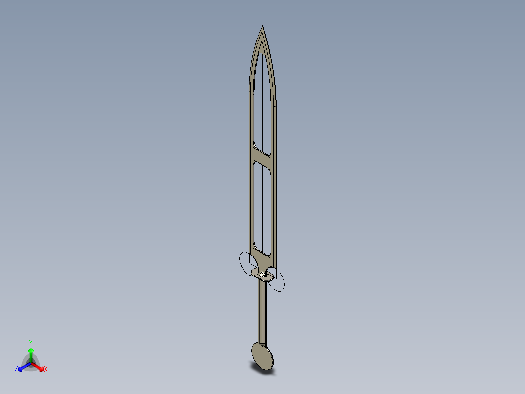 剑、宝剑(14)正等轴测图