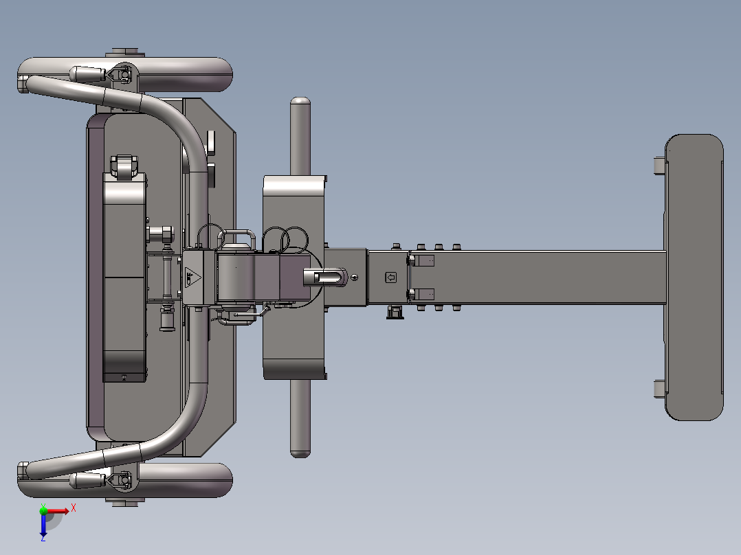 多功能折叠型医疗台车sw20俯视图