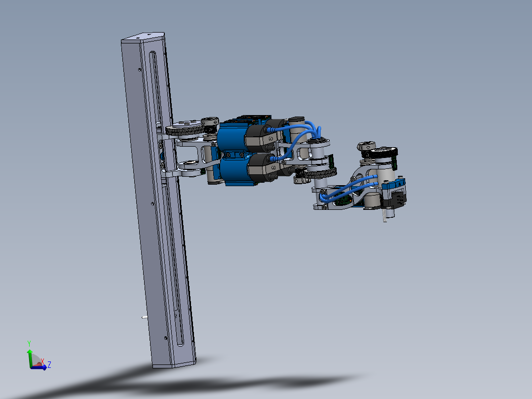 升降式四轴scara<span style='color: red'>机器人</span>SolidWorks3d图纸四轴内部结构图三维模型