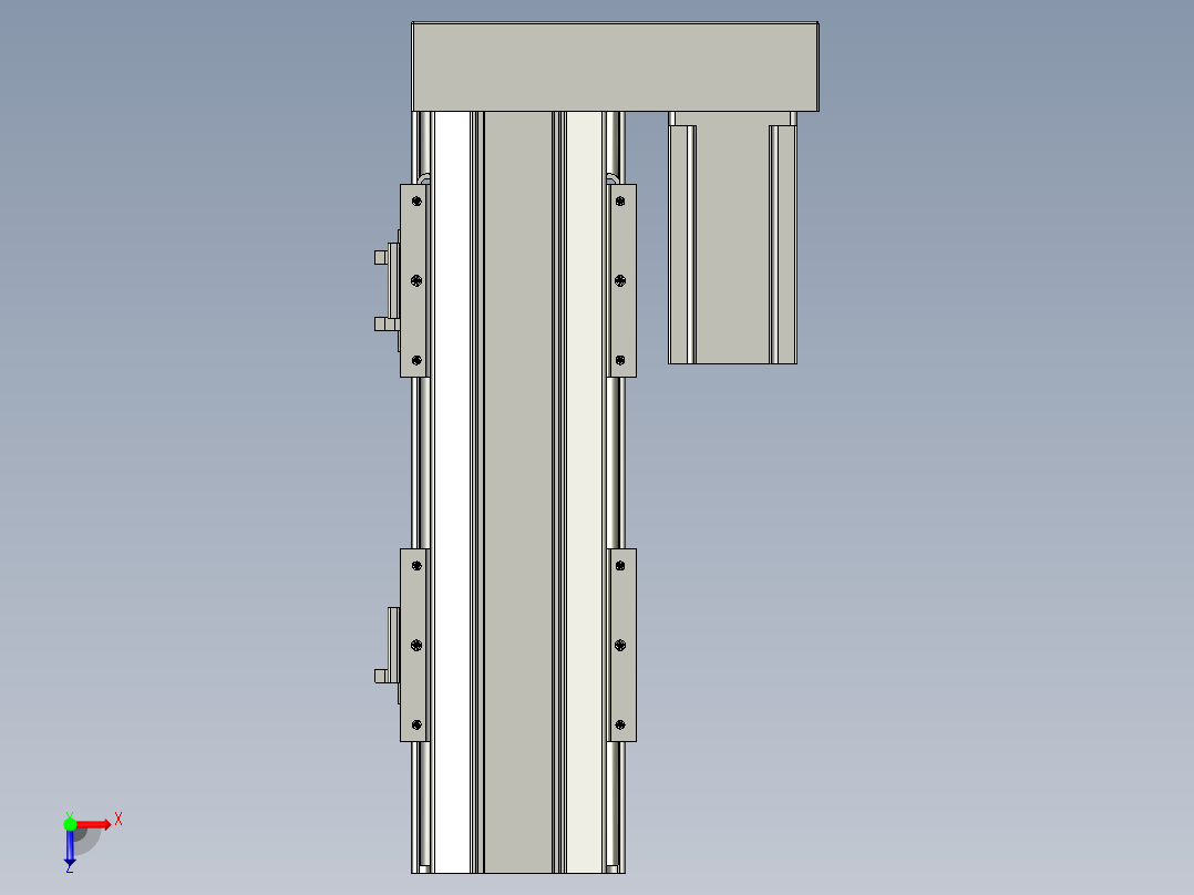 直线模组LHAT10-CA-S150-R-C3设计图纸俯视图
