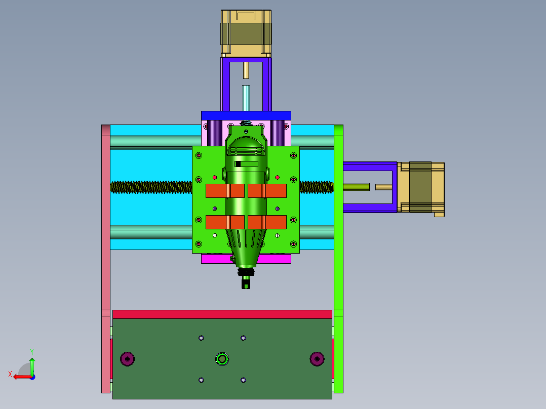 科普用金属微型钻床后视图