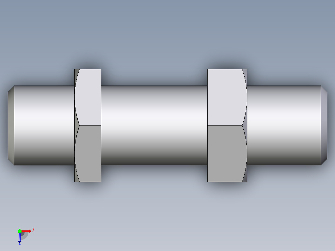 卡套式工业通用硬管接头EO_Bulkhead_union_SV06LOMD71俯视图