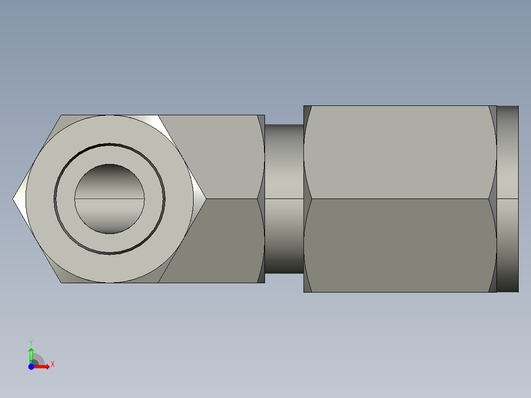 卡套式工业通用硬管接头5_dbu-s前视图