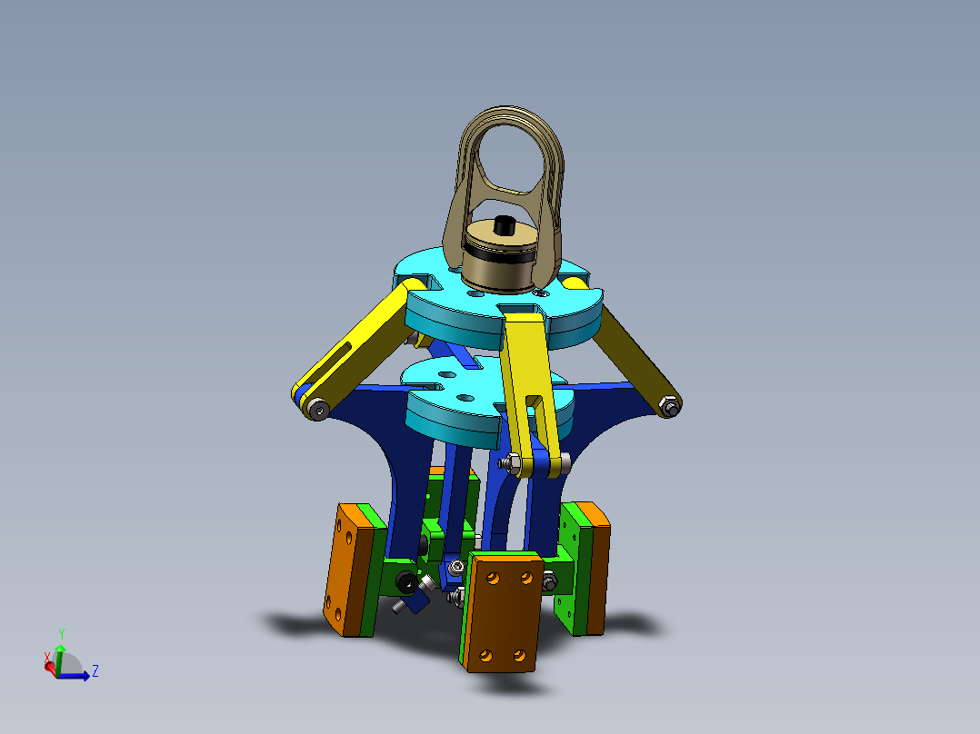 机械内撑夹爪吊具三维SW模型设计