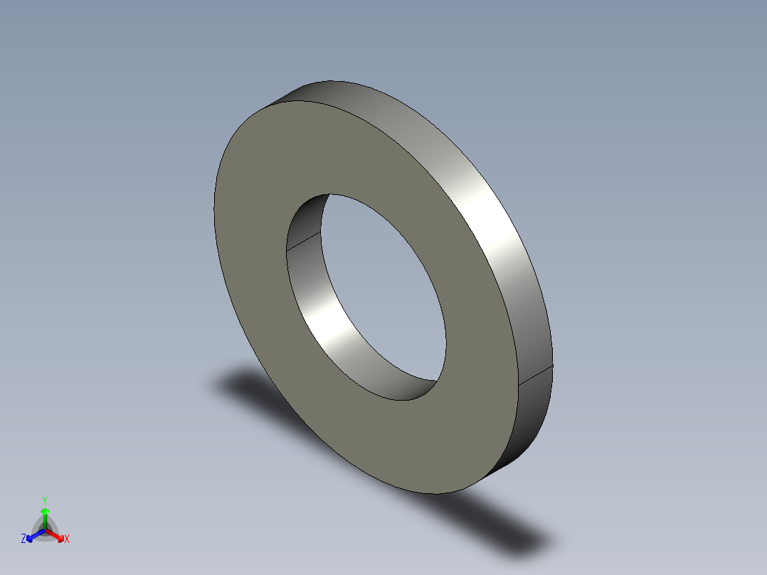 M8 screw size FLAT WASHER.STEP正等轴测图